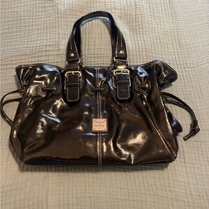 Dooney & Bourke Shiny Black Patent Tote